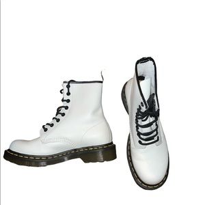 White Dr. Airwair Martens boots